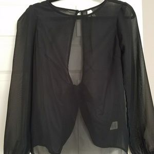 Forever 21 black sheer blouse.